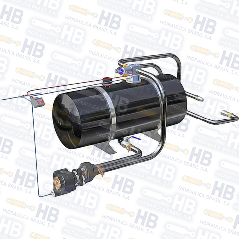 kit hidráulico 180 L con bomba DIN sin toma de fuerza