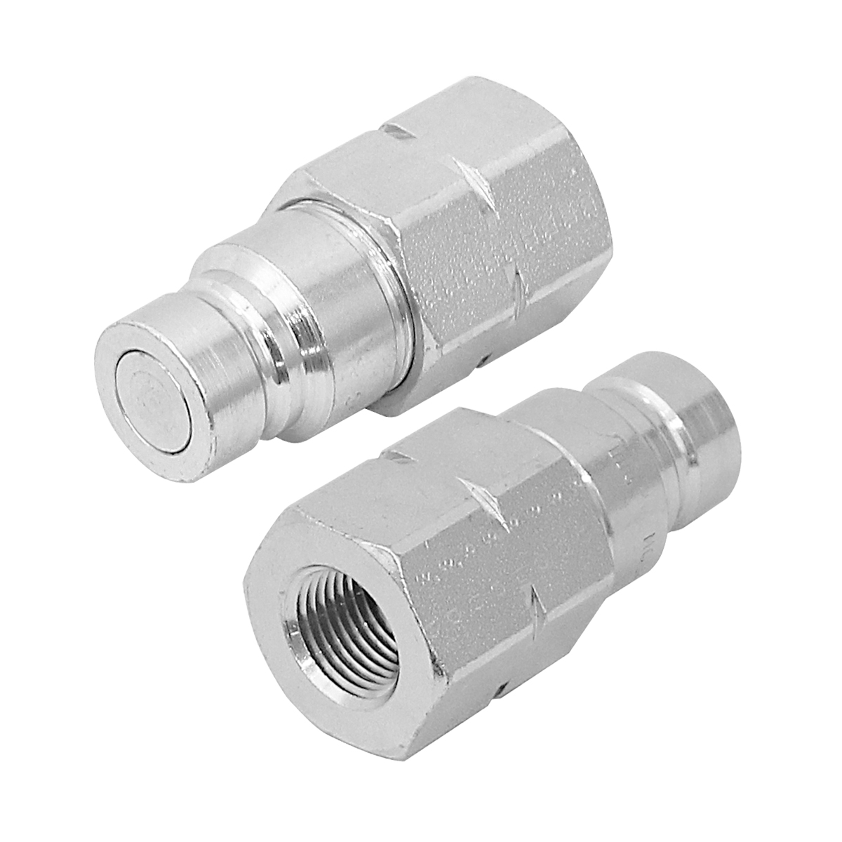 Acople rápido hidráulico - cara plana - macho - 1/2" nptf - 350 bar.