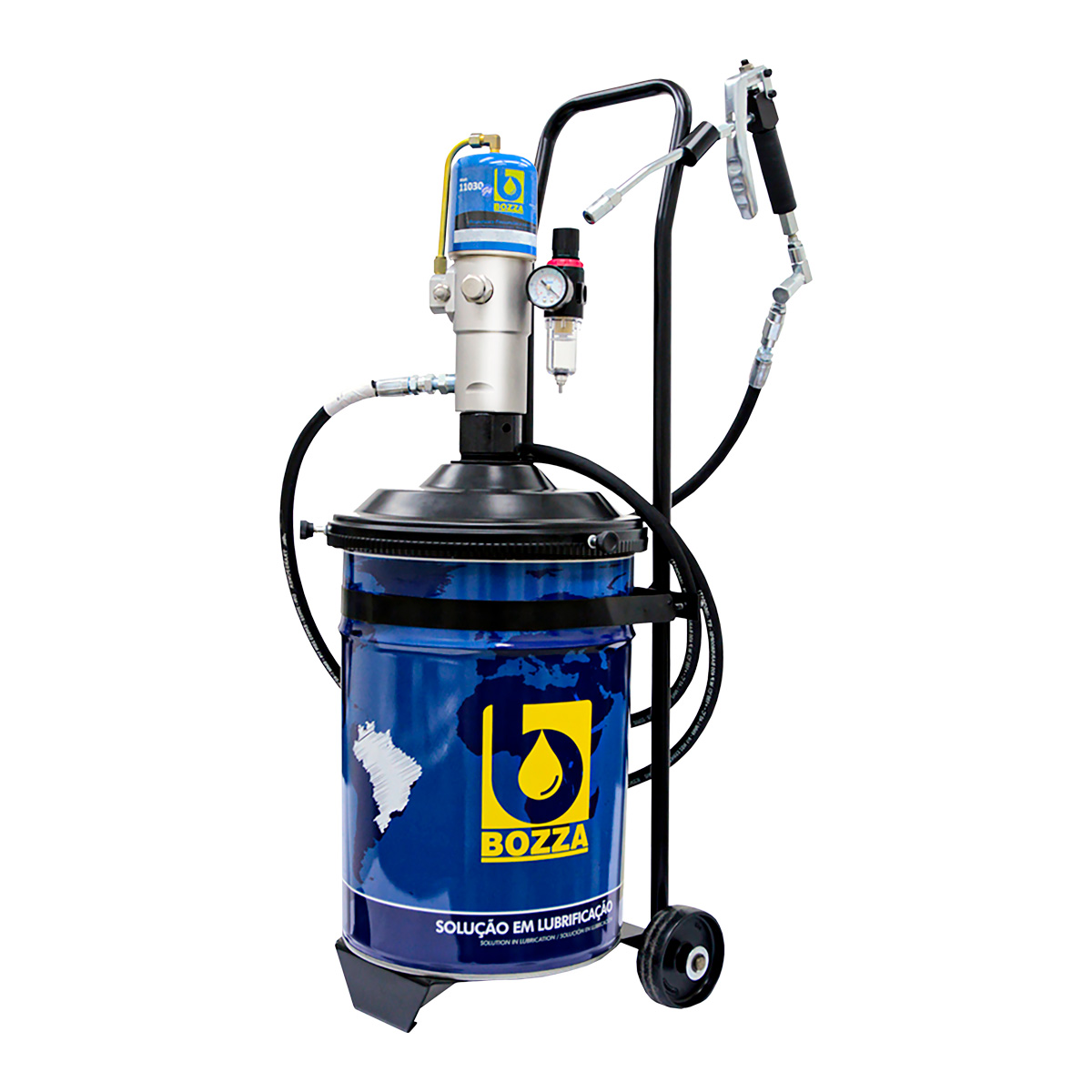 Bozza - Propulsora neumática para grasa con tanque de 24 kg