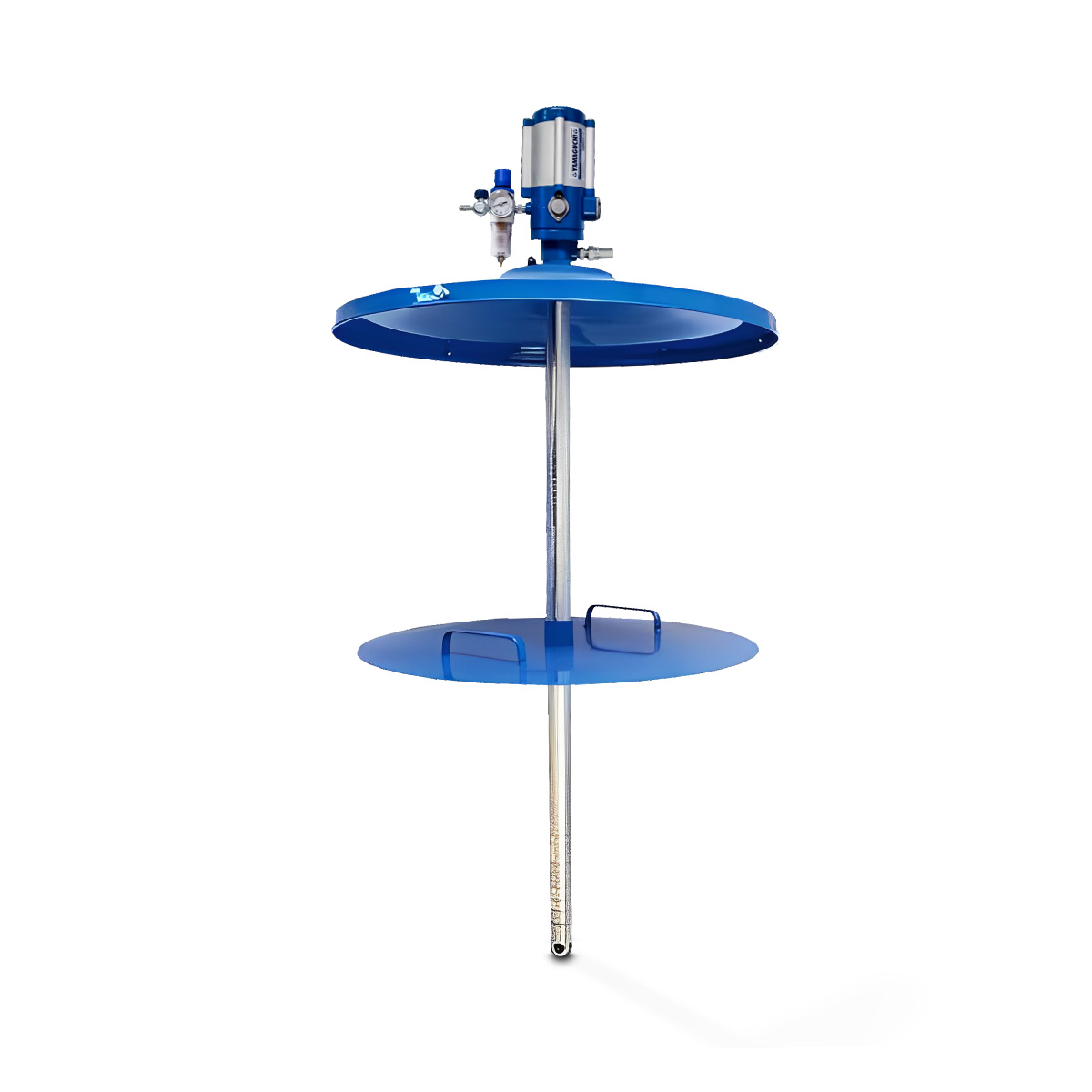 Propulsora para grasa P/ tambor de 200 kg con tapa en acero y disco rascador SIN MANG.